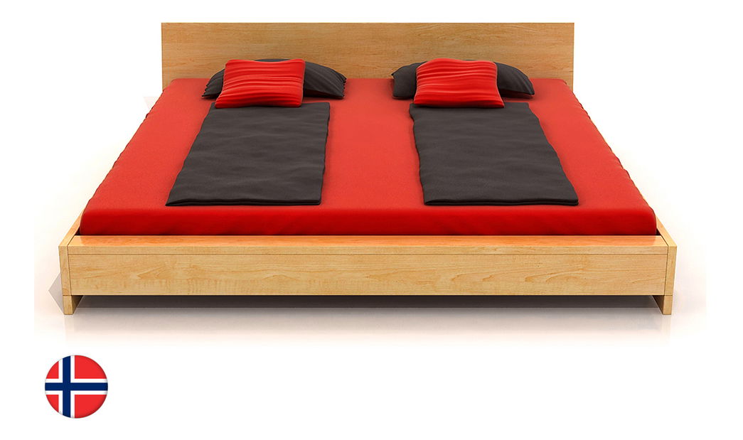 Manželská posteľ 200 cm Naturlig Lekanger (borovica) (s roštom)