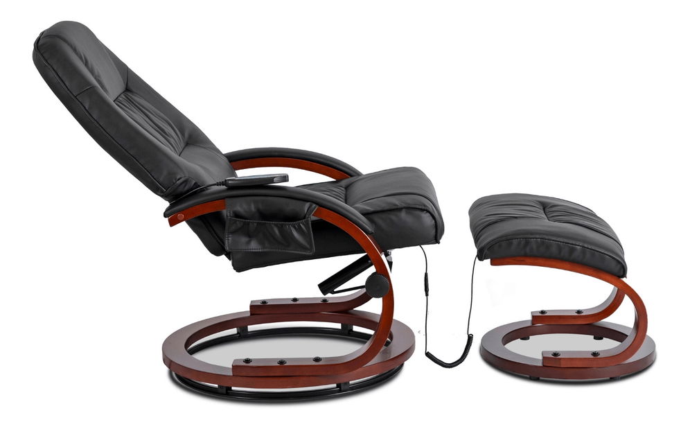 Masszázsfotel zsámollyal Canole (fekete) 