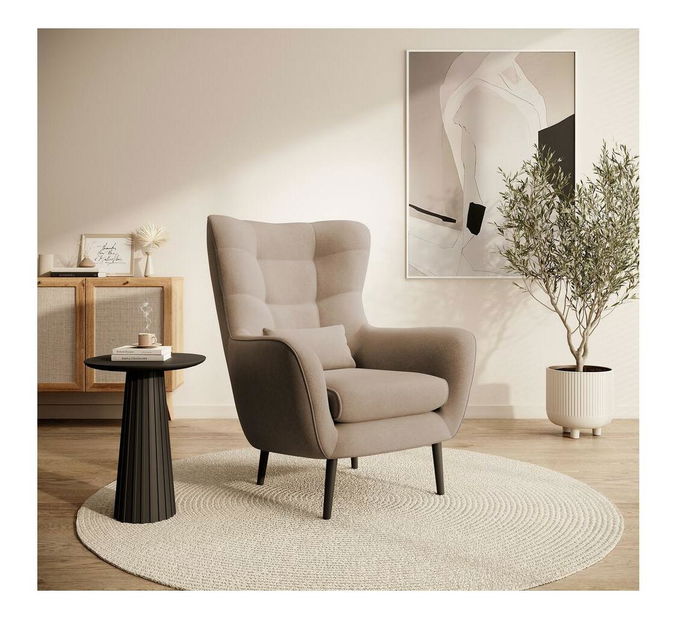 Kreslo Veneza 2 (béžová + čierna)