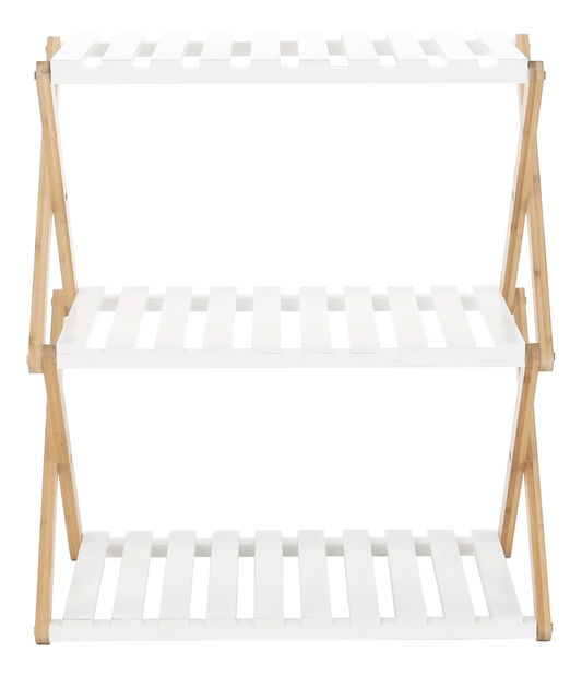 Regál Petria 2 (biela + hnedá)