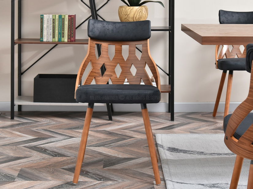 Scaun Crab (nuc închis + stejar)