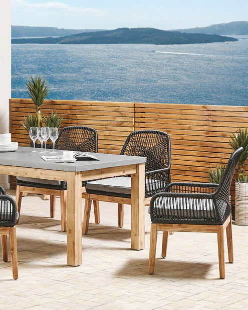 Kerti szék szett (2 db.) Olibia (világosszürke) (párnákkal)