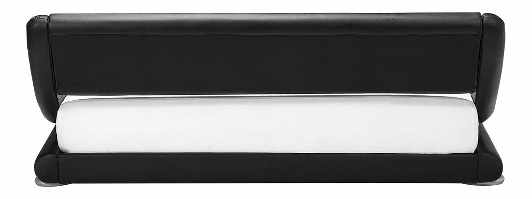 Manželská posteľ 180 cm AVENUE (s roštom) (čierna matná)