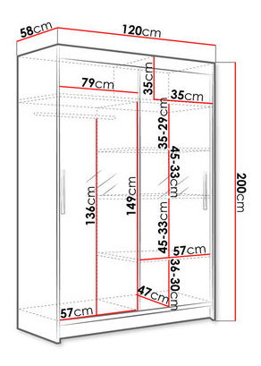 Ormar za garderobu Aplaudida VII (crna)