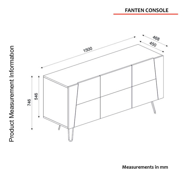 Konzolový stolík Mitovi (dub zafírový + čierna) 