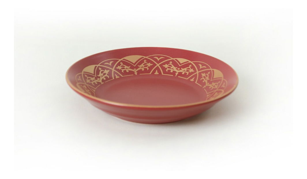 Servis za jelo (24 kom.) Orelia (crvena + zlatna)