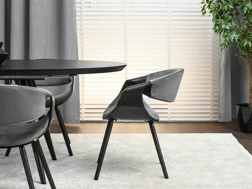 Stolička Bjorn K (sivá + čierna)