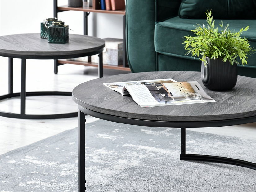 Konferenčný stolík Kolja Zest Xl (sivá + čierna)