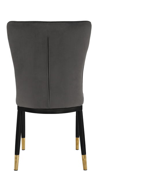 Scaun de sufragerie Dopey (gri închis + negru)