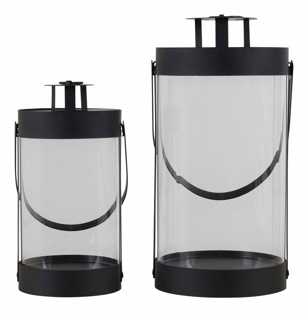 Set de 2 felinare Bmidina (negru)