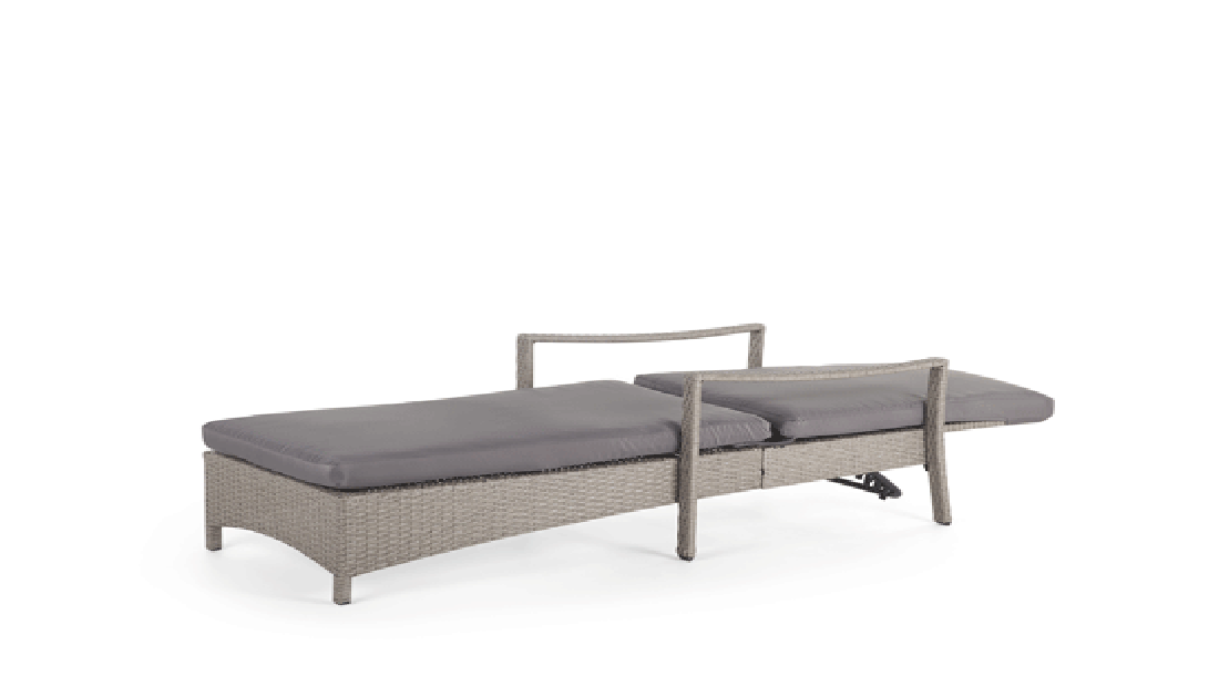 Záhradné lehátko Varo (tmavosivá)