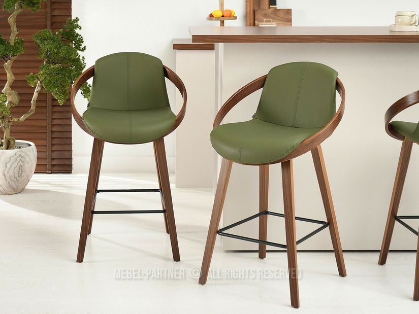 Stolička Lila H (orechovo zelená + orech)