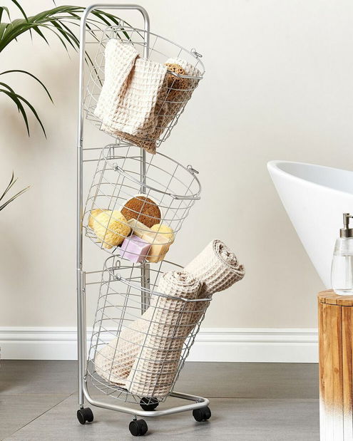 Stojan s košíkmi Avapall (strieborná)