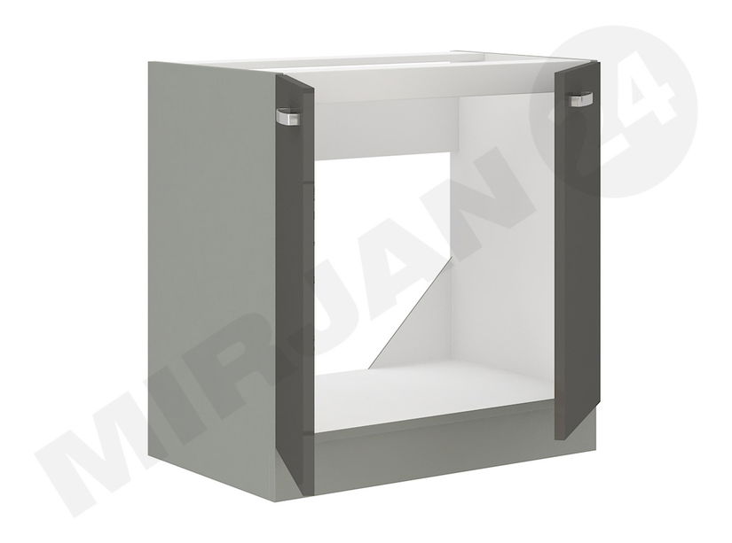 Donji kuhinjski ormarić ispod sudopera Milo 80 ZL 2F BB (siva + krem sjaj)