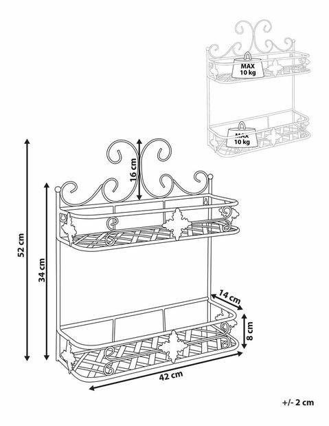 Polica Marza (čierna)
