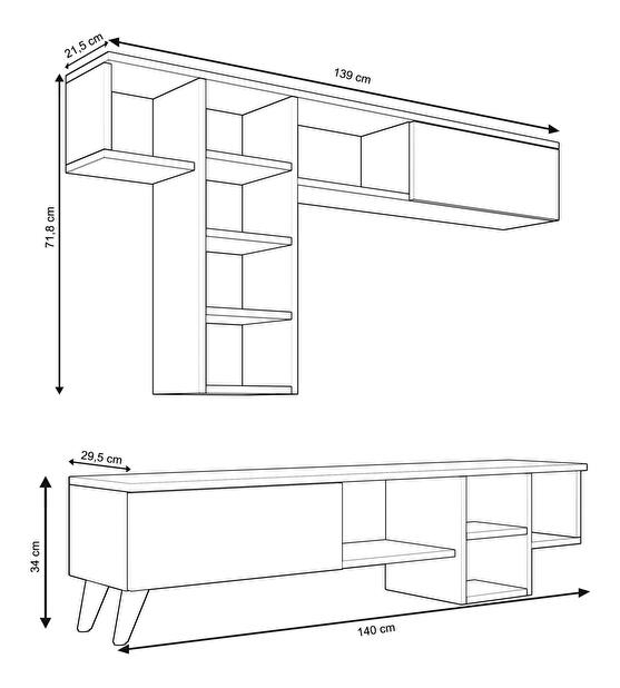 Mobilier living Disevo 11 (Nuc + alb) 