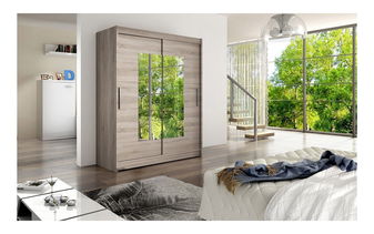 Šatníková skriňa Primrose III (truflová)