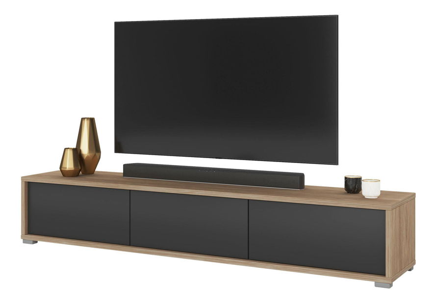 TV stolík Fiora 38 (dub olejovaný + antracit)
