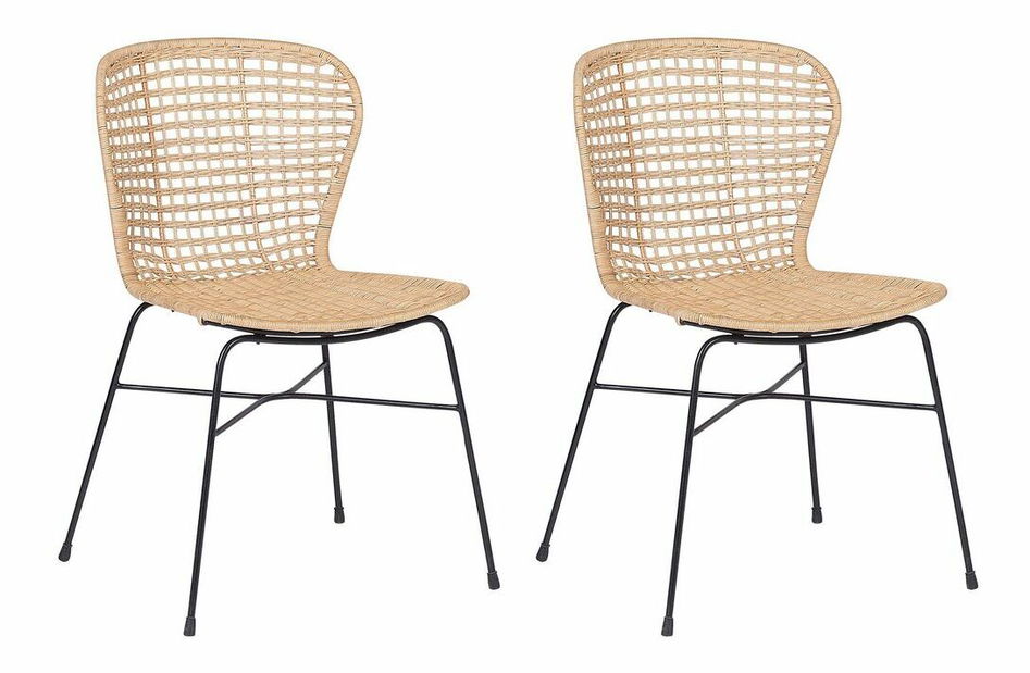 Set 2 buc. scaune pentru sufragerie Elfers (bej nisipiu)