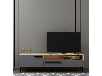 TV asztal/szekrény Sepada 1 (tölgy + antracit) 