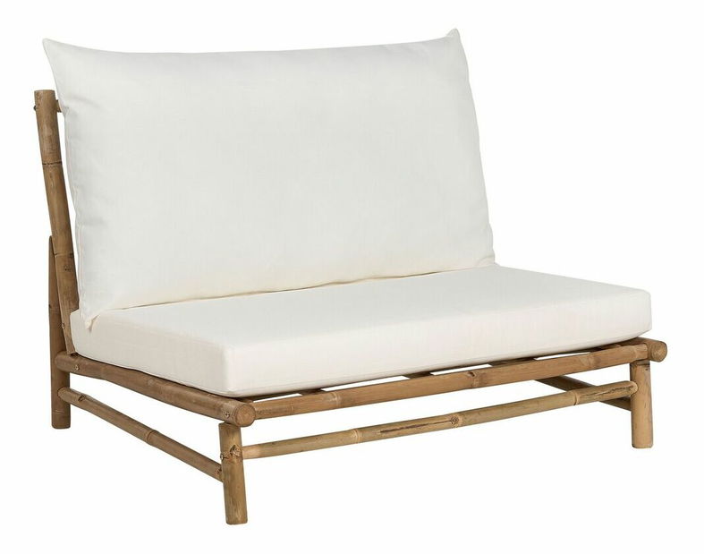 Záhradná stolička Theta (svetlé drevo + biela) 