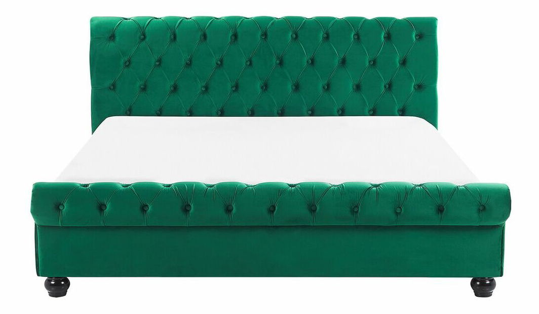 Bračni vodeni krevet 180 cm Alexandrine (zelena) (s podnicom i madracem)