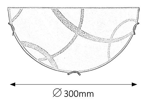 Zidna svjetiljka Hallie 3379 (kromirane ručke + bijeli uzorak)
