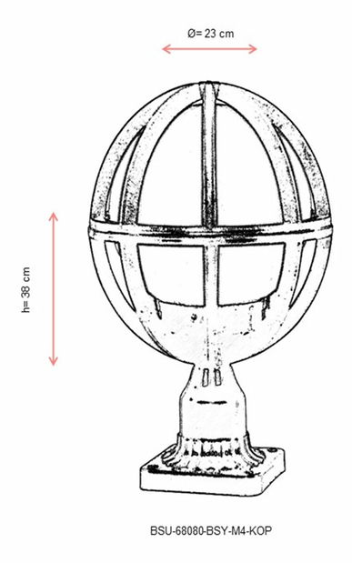 Iluminat de perete pentru exterior Dorian (Negru + alb)