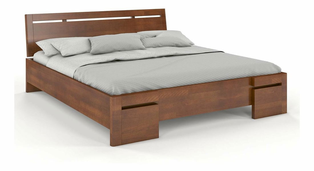 Manželská posteľ 200 cm Naturlig Bokeskogen High (buk)