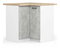 Rohová dolná kuchynská skrinka Ozara S90 90 (biela + betón)