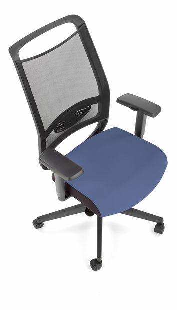 Kancelárska stolička Galatta (čierna + modrá)