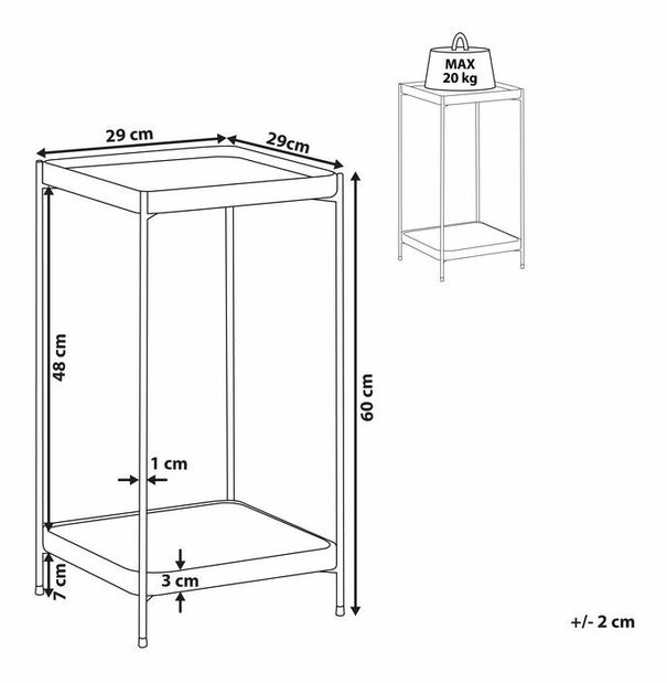 Măsuță ALISEA (cupru) (mic)