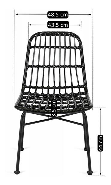 Záhradný set Fabricaria (čierna) (pre 4 osoby)