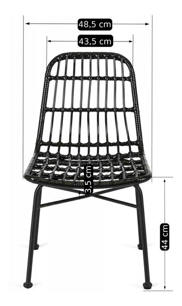 Set mobilier de grădină Fabricaria (negru) (pentru 4 persoane)