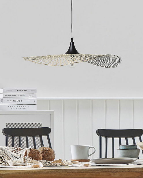 Függesztett lámpa Frederik (világos fa)