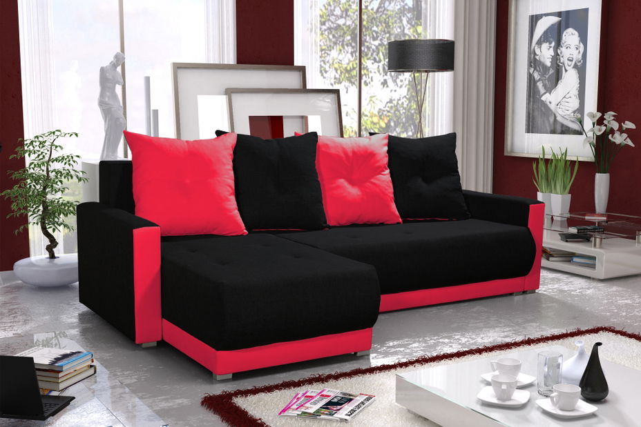 Rohová sedačka Ignatius (siva + béžová) (L)