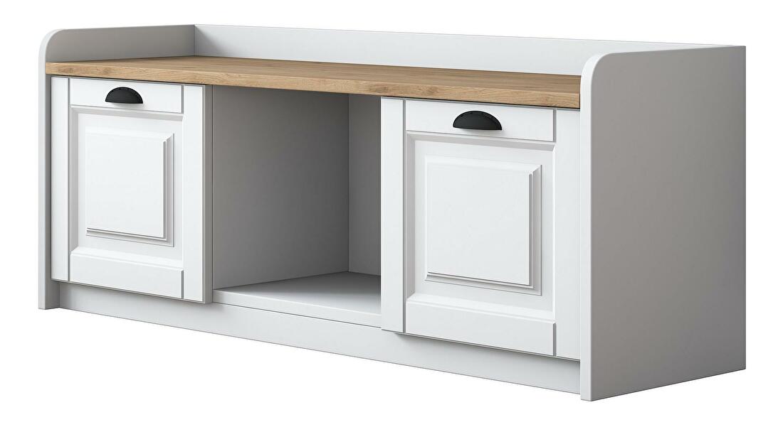 TV asztal/szekrény Kupode 2 (dió + fehér) 