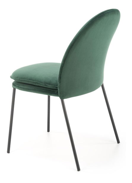 Scaun de sufragerie Kemis (verde + negru)