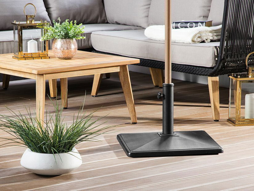 Cadru pentru umbrelă de grădină 50 cm ELFIR (beton) (pătrat) (negru)