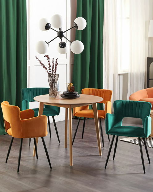 Set blagovaonskih stolica (2 kom.)- Shelba (smaragdna) 