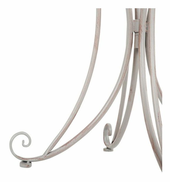 Kerti asztal 71 cm CINQUE (fém) (szürke) (4 személy számára)