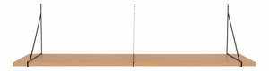 Polica Cialena 2 (prirodna + crna)