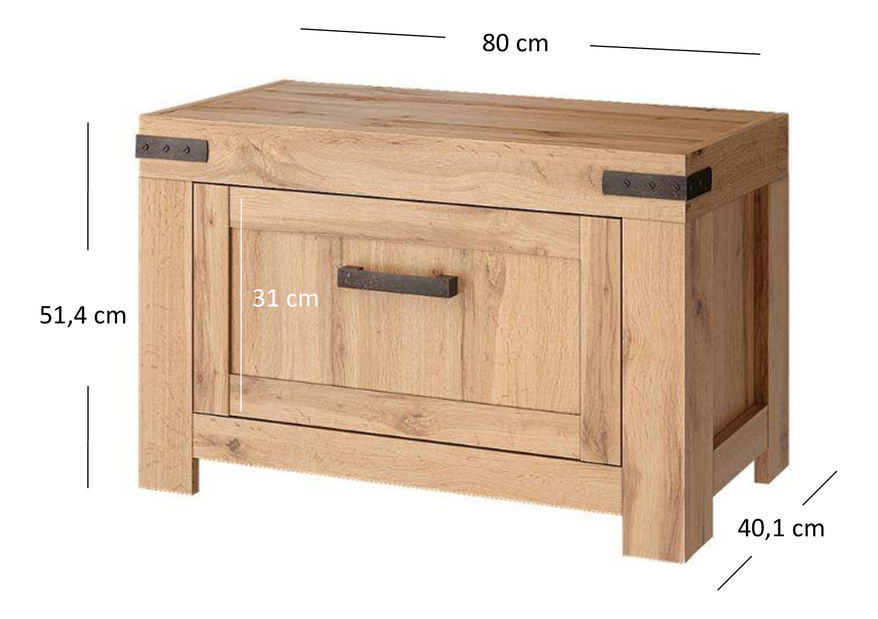 Cipőtároló Mirella (wotan tölgy)