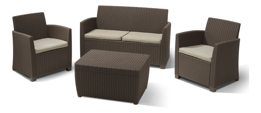 Záhradný nábytok Corona 1+2+1 (um. Rattan)