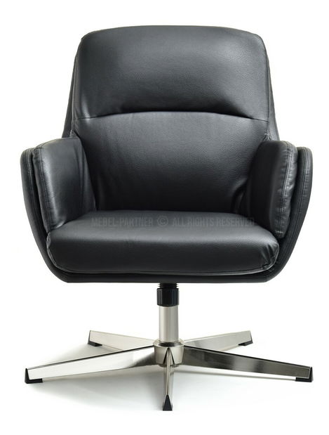 Fotelja Olef (crna + krom)