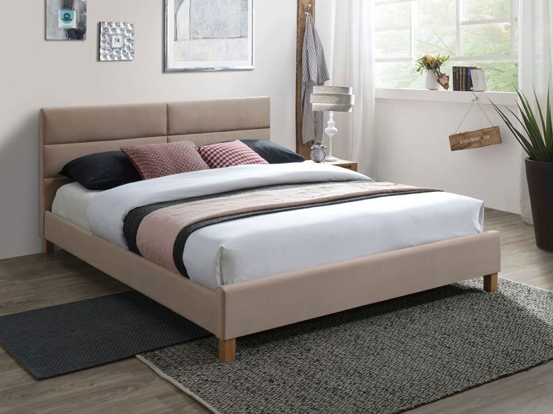 Franciaágy 160x200 cm Sidney (világosbarna)