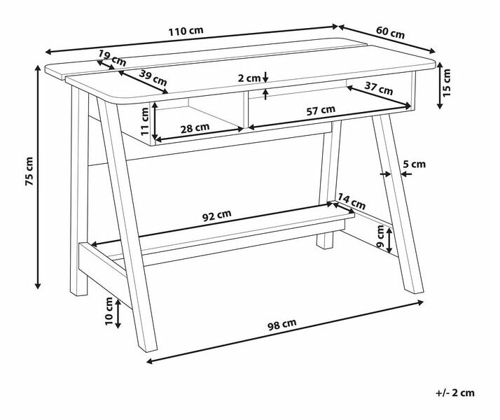 Masă pentru scris Jessy (alb)