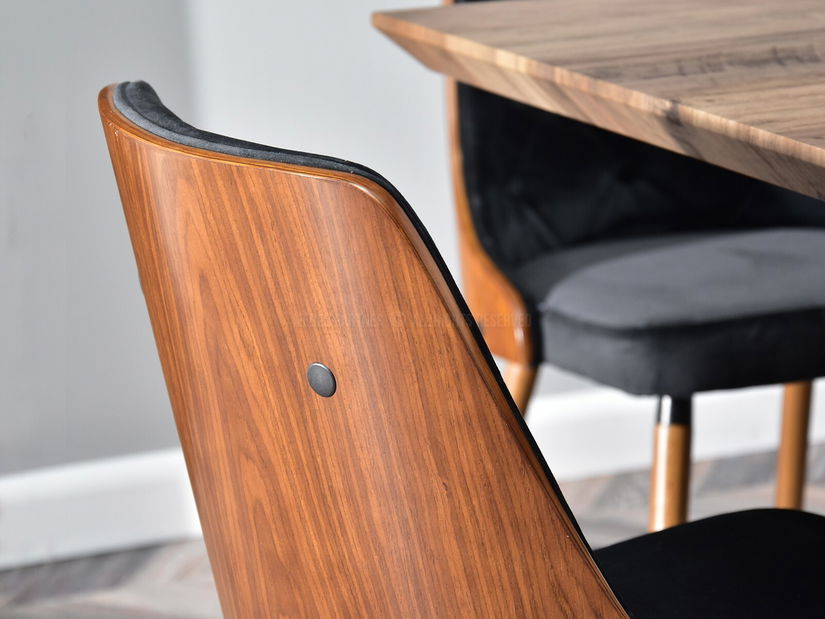 Scaun Mira (nuc închis + nuc)