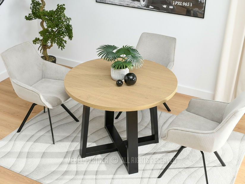 Masă sufragerie Aceptar (stejar + crem)