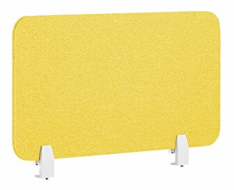 Prepážka na pracovný stôl 80 x 40 cm Walda (žltá) 